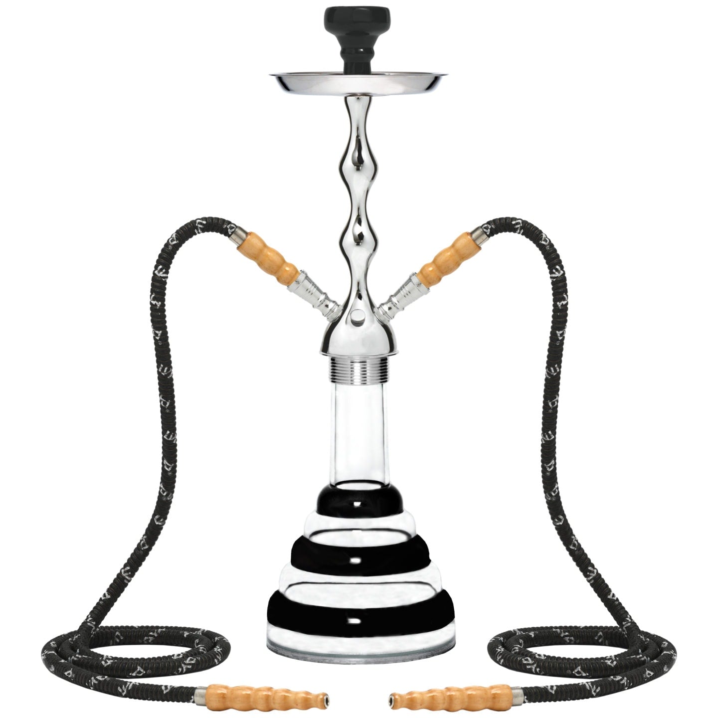 mya-274t-100-2h-chicha-acrylique-noire-2-tuyaux-61-cm image 1