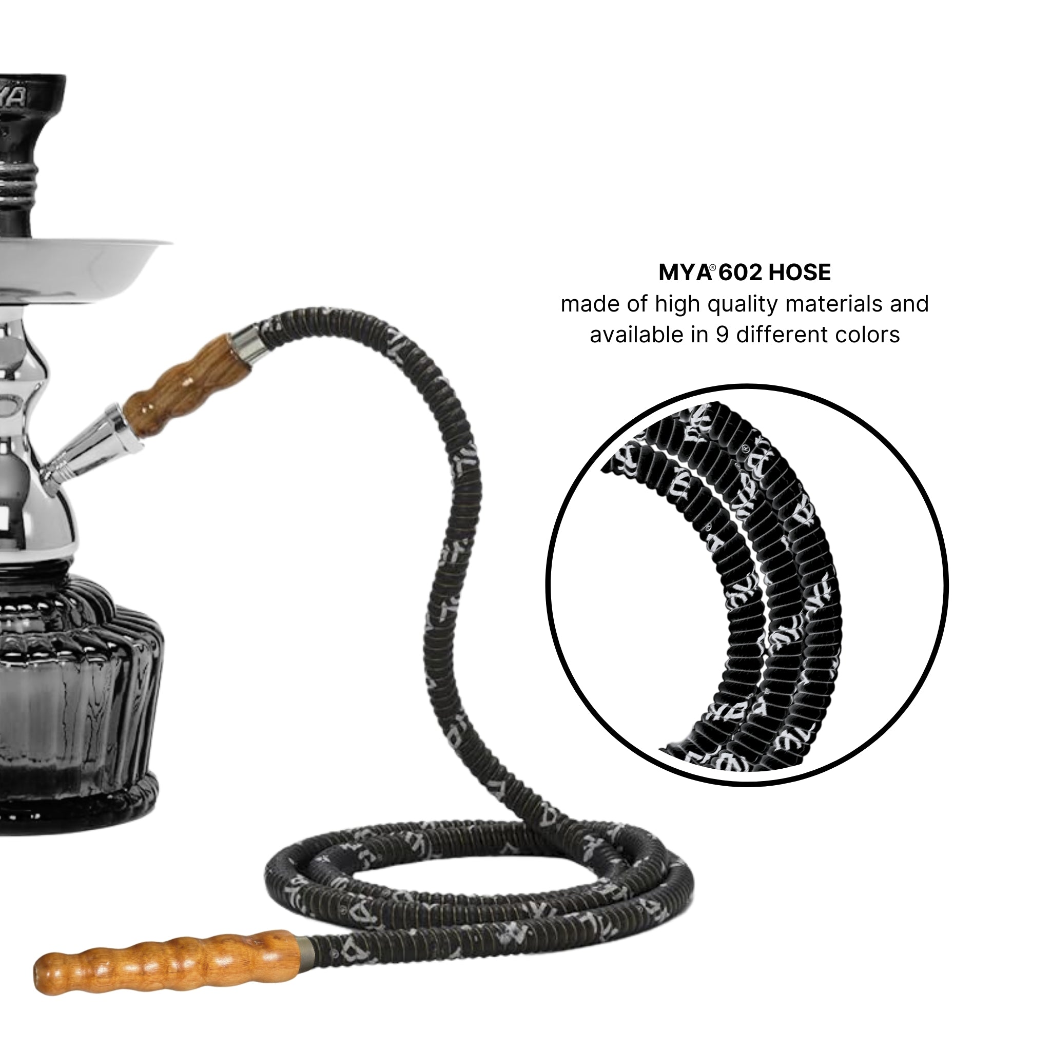 mya-602-tuyau-chicha-cuir-178-cm-manche-bois-noir image 3