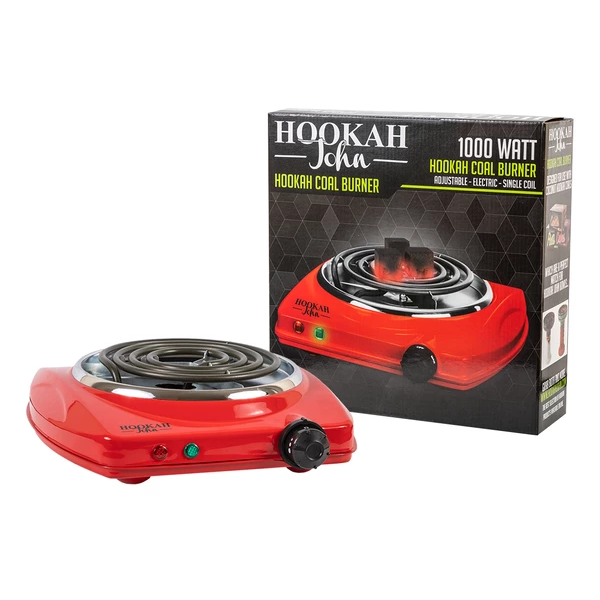 hookah-john-premium-r-chaud-charbon-chicha-rouge-1000w image 1
