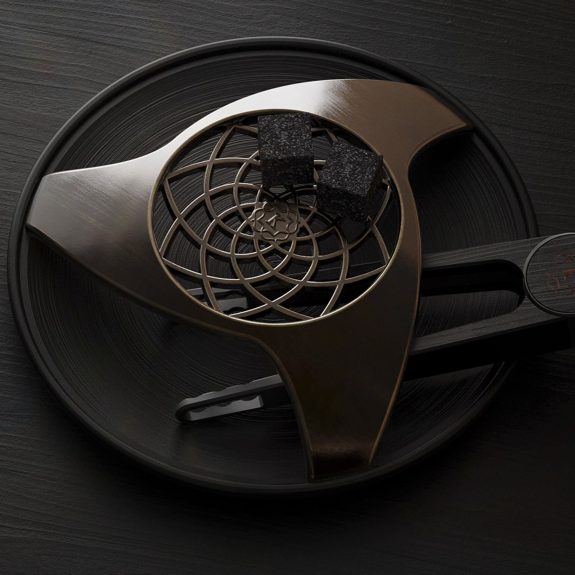 kaloud-aeras-porte-charbon-bronze-lace-cendrier-c-ramique image 3