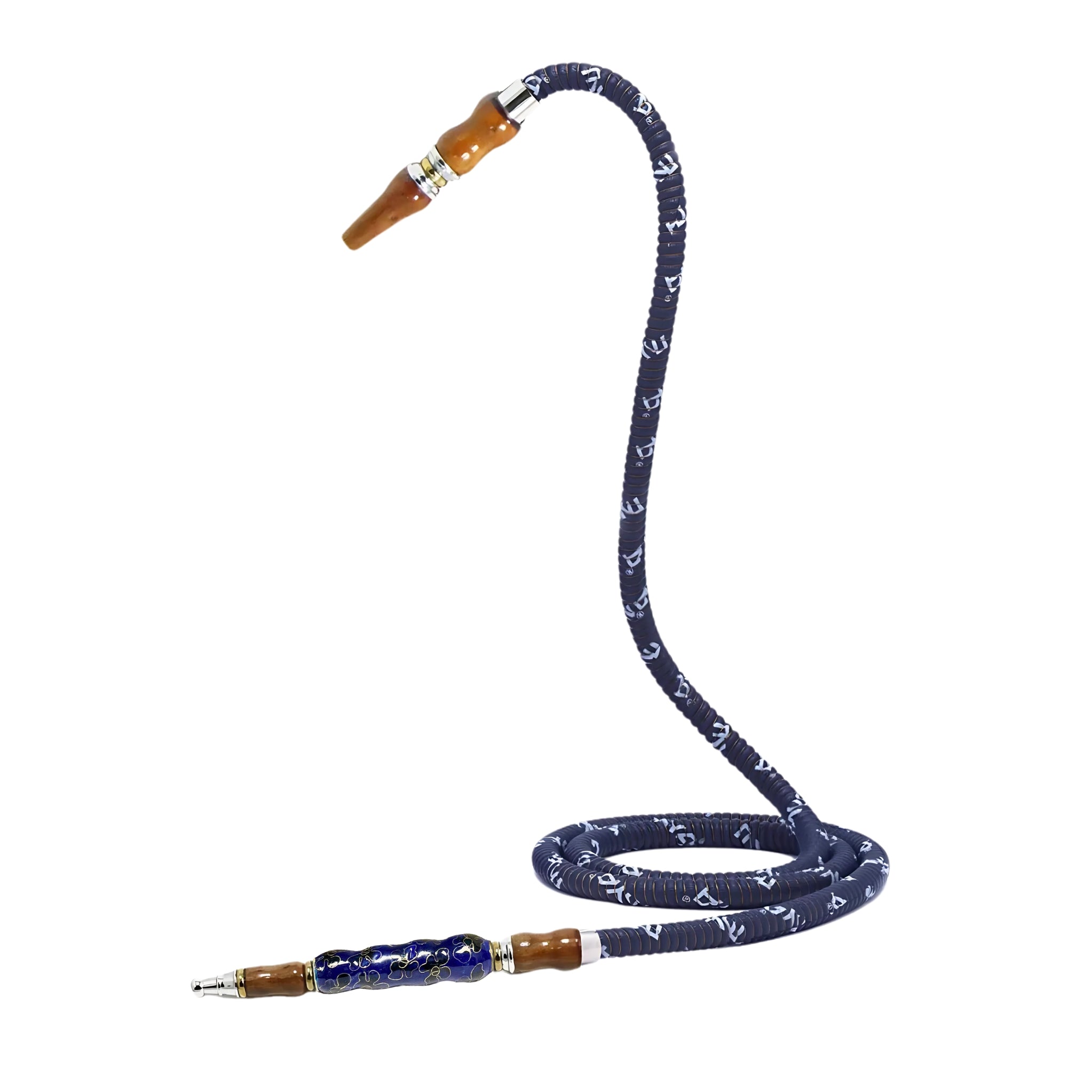 mya-hoses-652-cloisonne-tuyau-chicha-bleu-fonc-cuir image 5