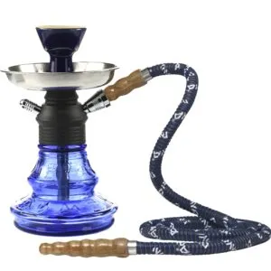 mya-bijou-mini-chicha-verre-bleu-fonc-21-cm image 1