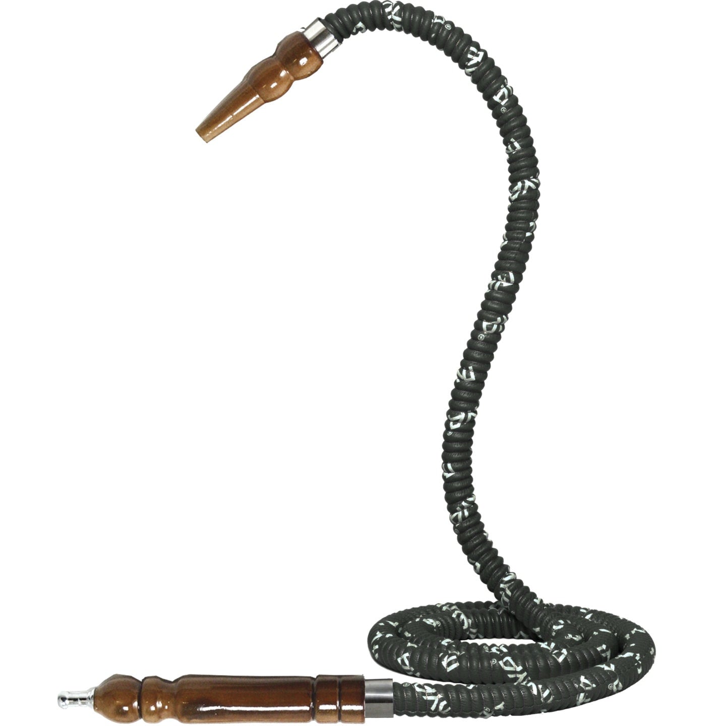 mya-hoses-681-metal-tip-tuyau-chicha-noir-cuir-inox image 3