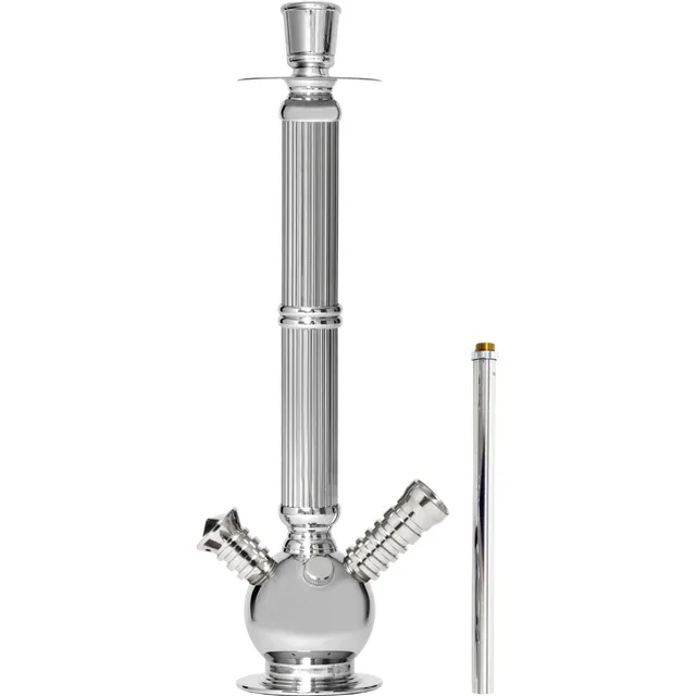 mya-033t-colonne-chicha-laiton-chrome-gyptienne-30cm image 1