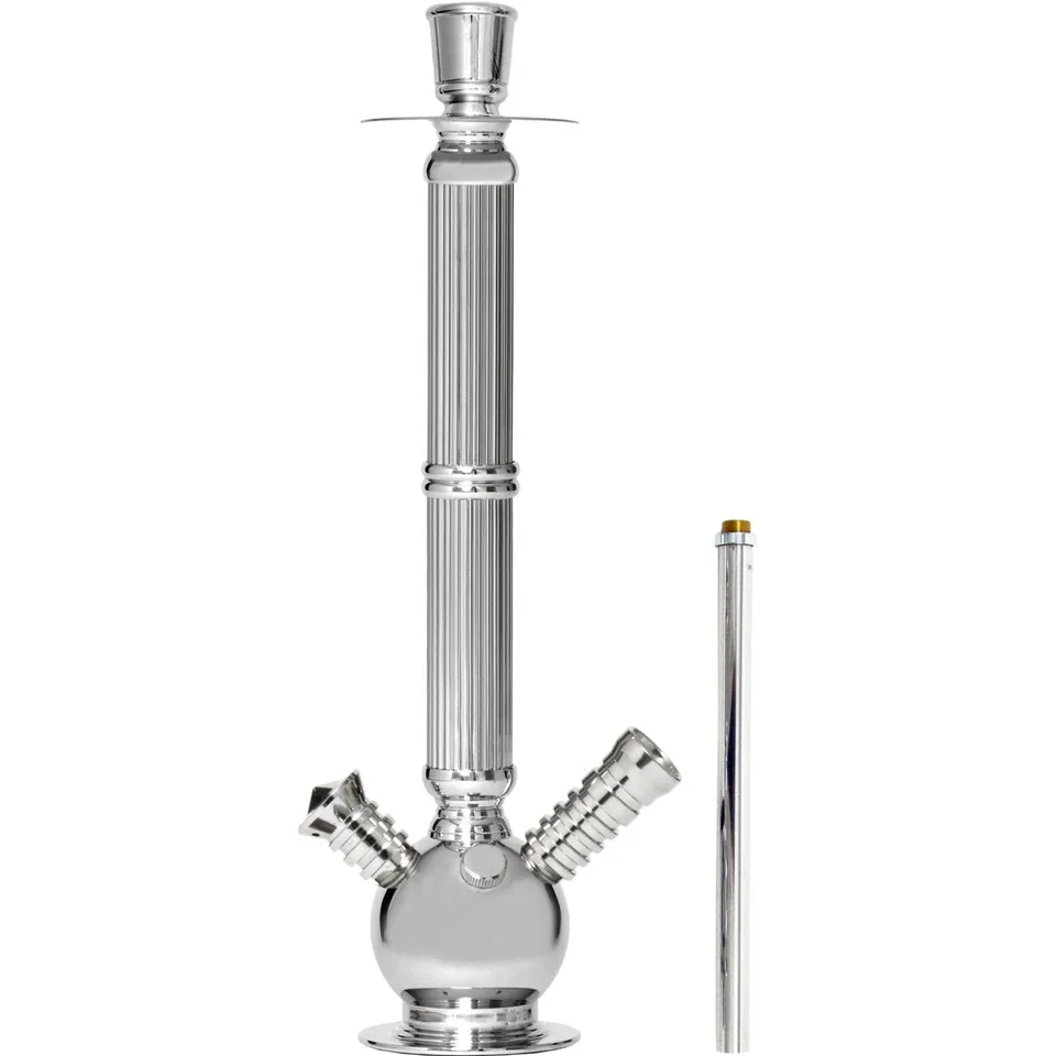 mya-033t-colonne-chicha-laiton-chrome-gyptienne-30cm image 1