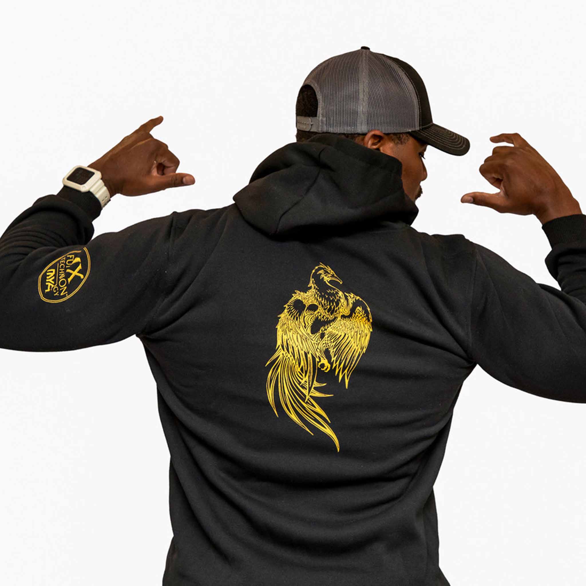 mya-apparel-male-hoodie-sweat-capuche-noir-coton-s image 3