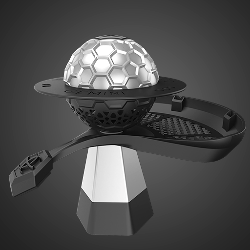 gemini-foyer-chicha-silver-chauffe-lat-rale-avec-couvercle image 1