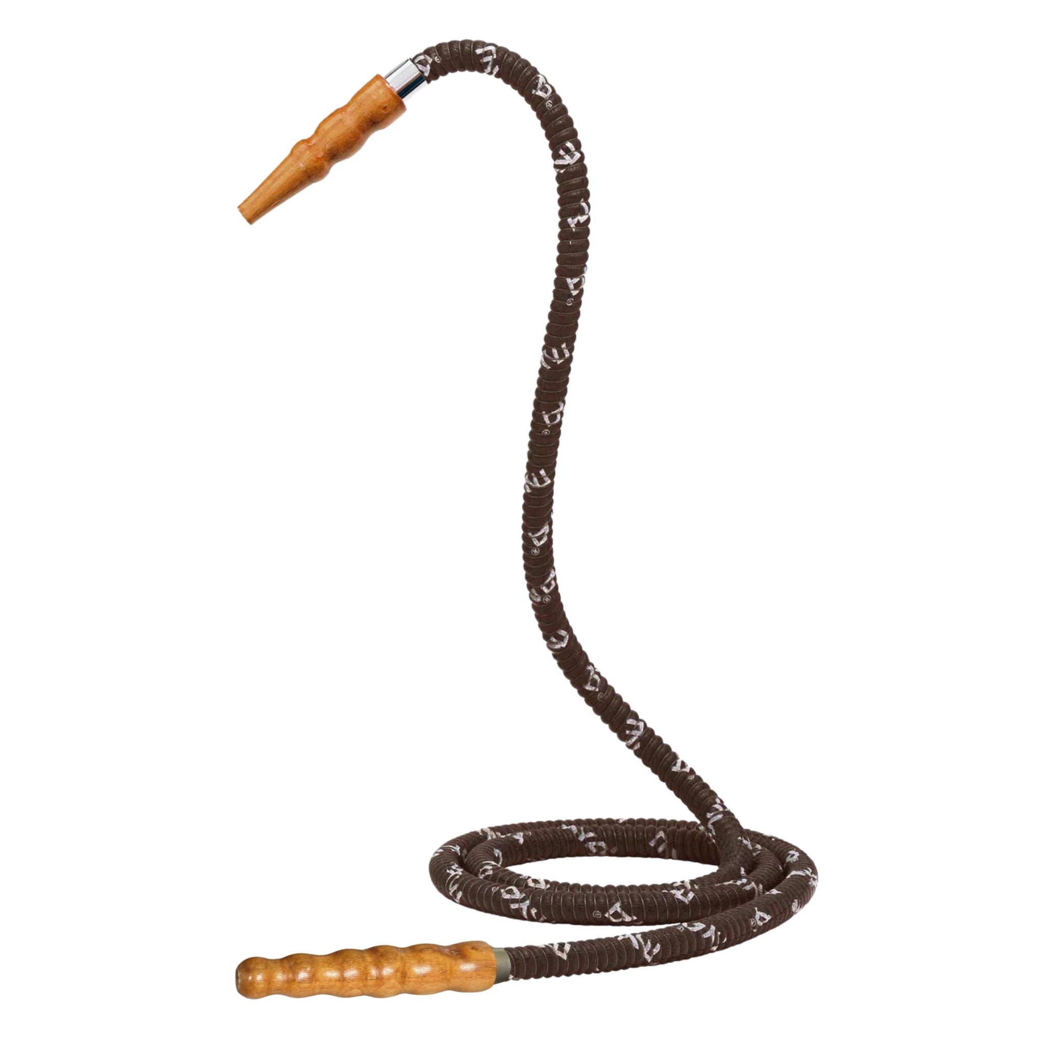 mya-602-tuyau-chicha-cuir-178-cm-manche-bois-noir image 7