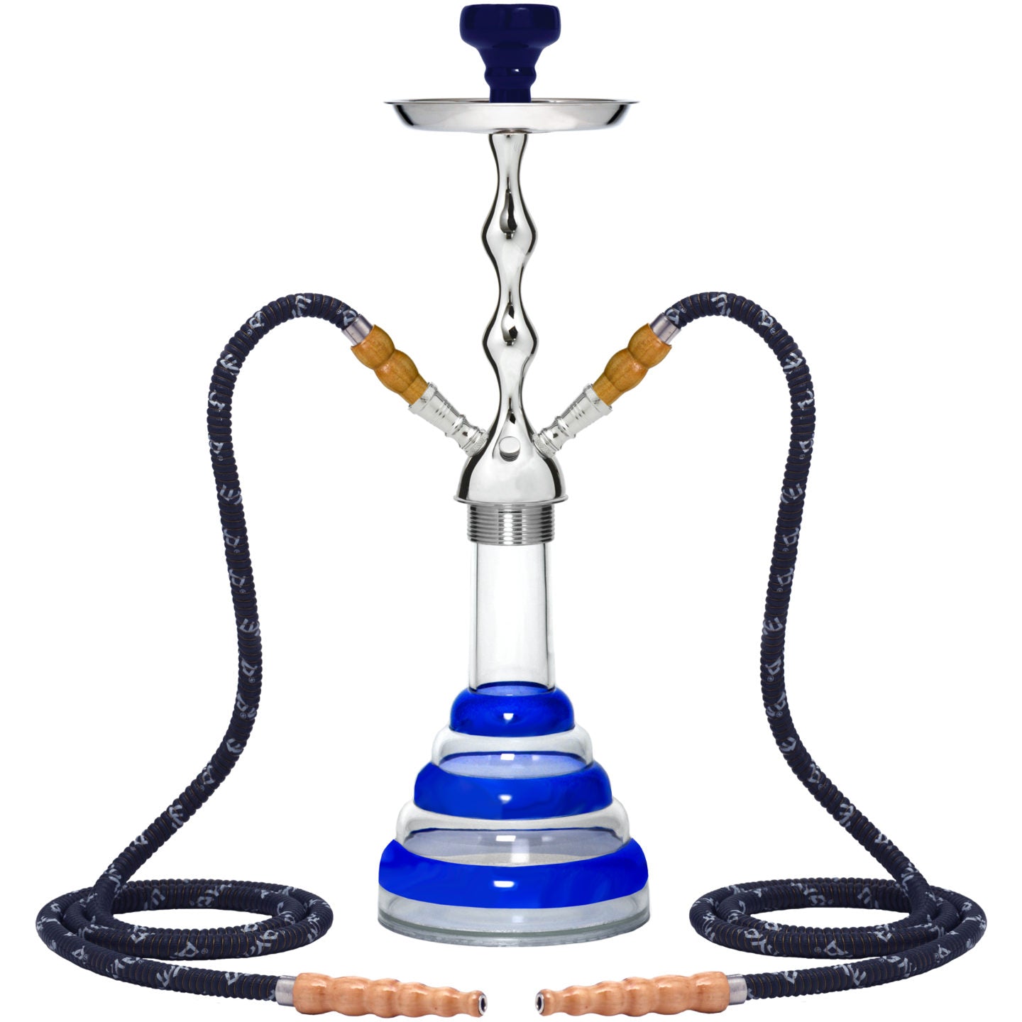 mya-274t-100-2h-chicha-acrylique-noire-2-tuyaux-61-cm image 2