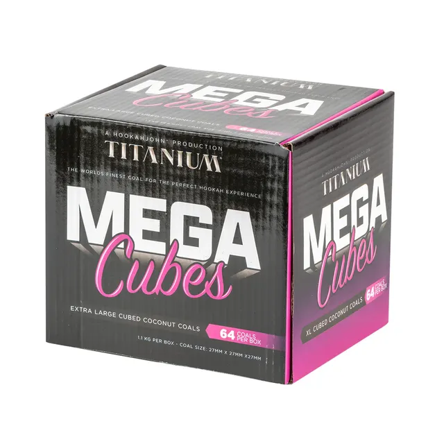 titanium-mega-cubes-charbon-chicha-coco-naturel-64-pcs image 1
