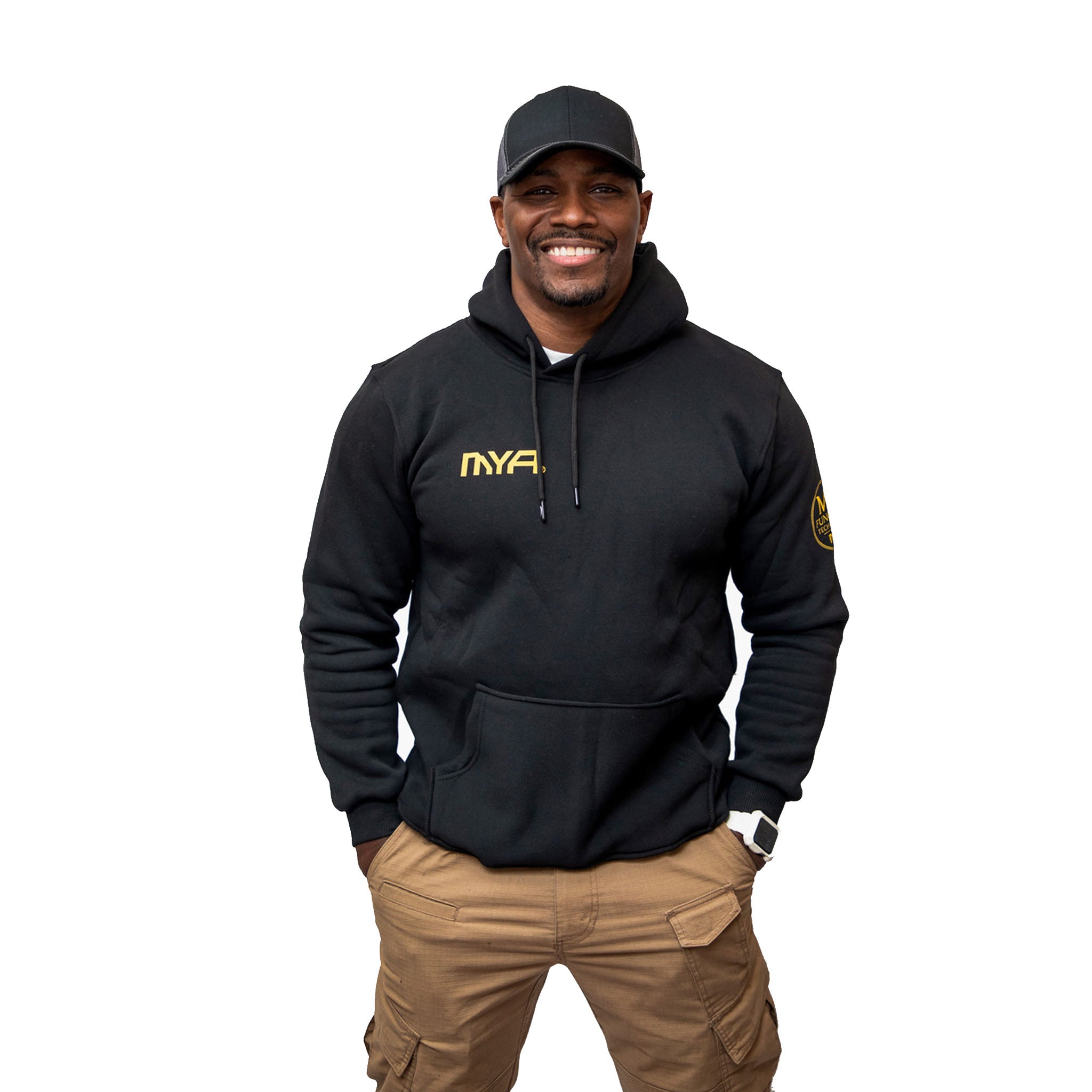 mya-apparel-male-hoodie-sweat-capuche-noir-coton-s image 2