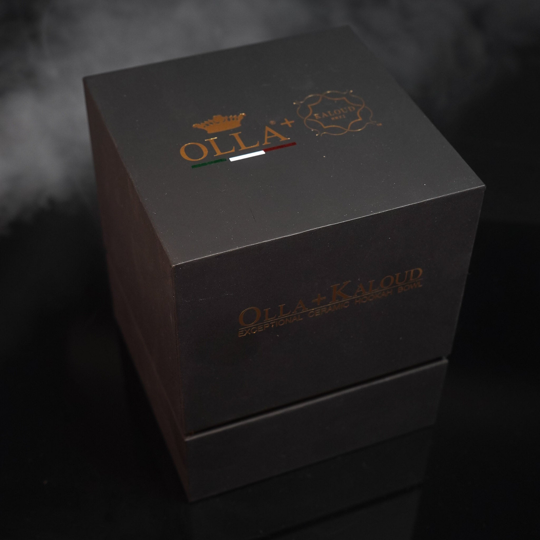 kaloud-olla-juno-foyer-chicha-c-ramique-noir-or image 3