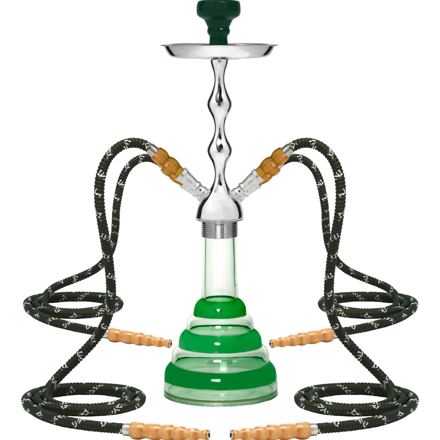 mya-acrylic-hookahs-274t-chicha-acrylique-noire-4-tuyaux image 4