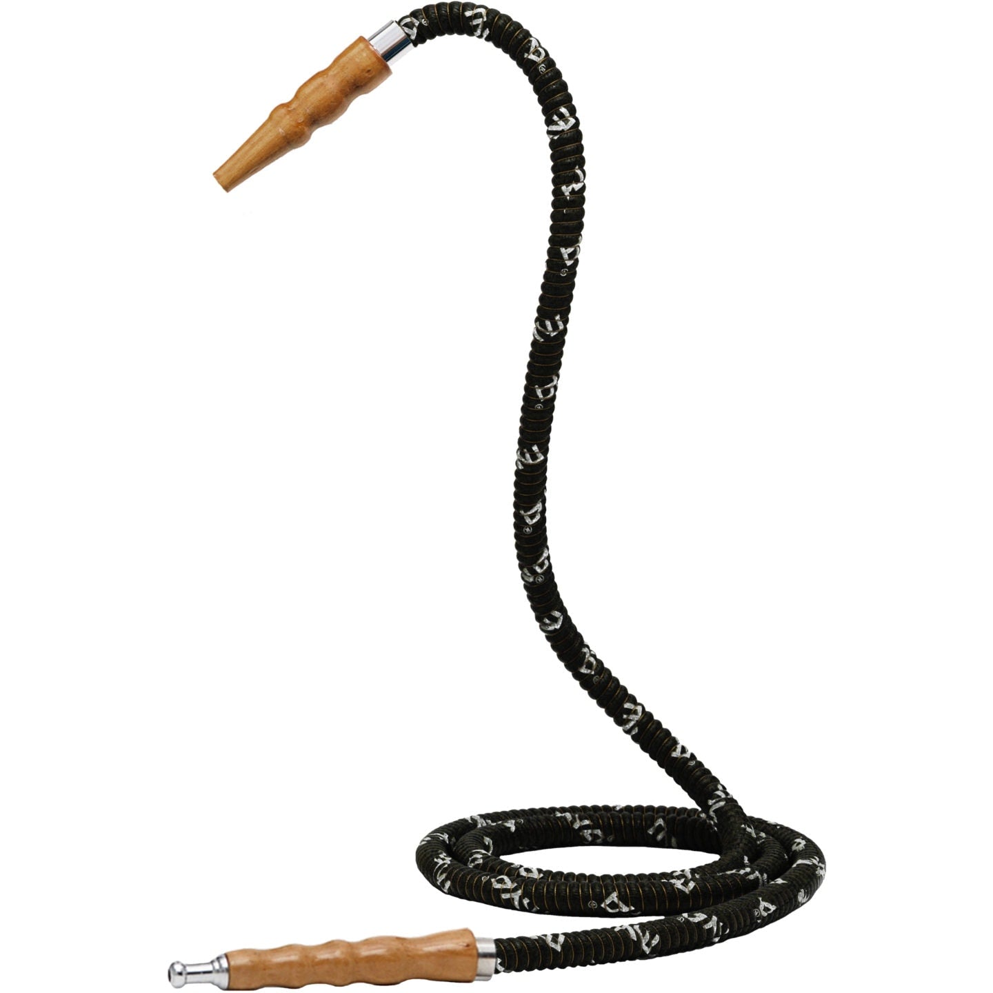 mya-622-tuyau-chicha-cuir-noir-embout-m-tal image 1