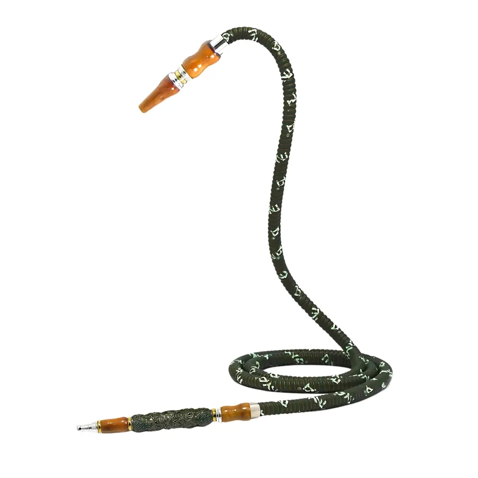 mya-hoses-652-cloisonne-tuyau-chicha-bleu-fonc-cuir image 1