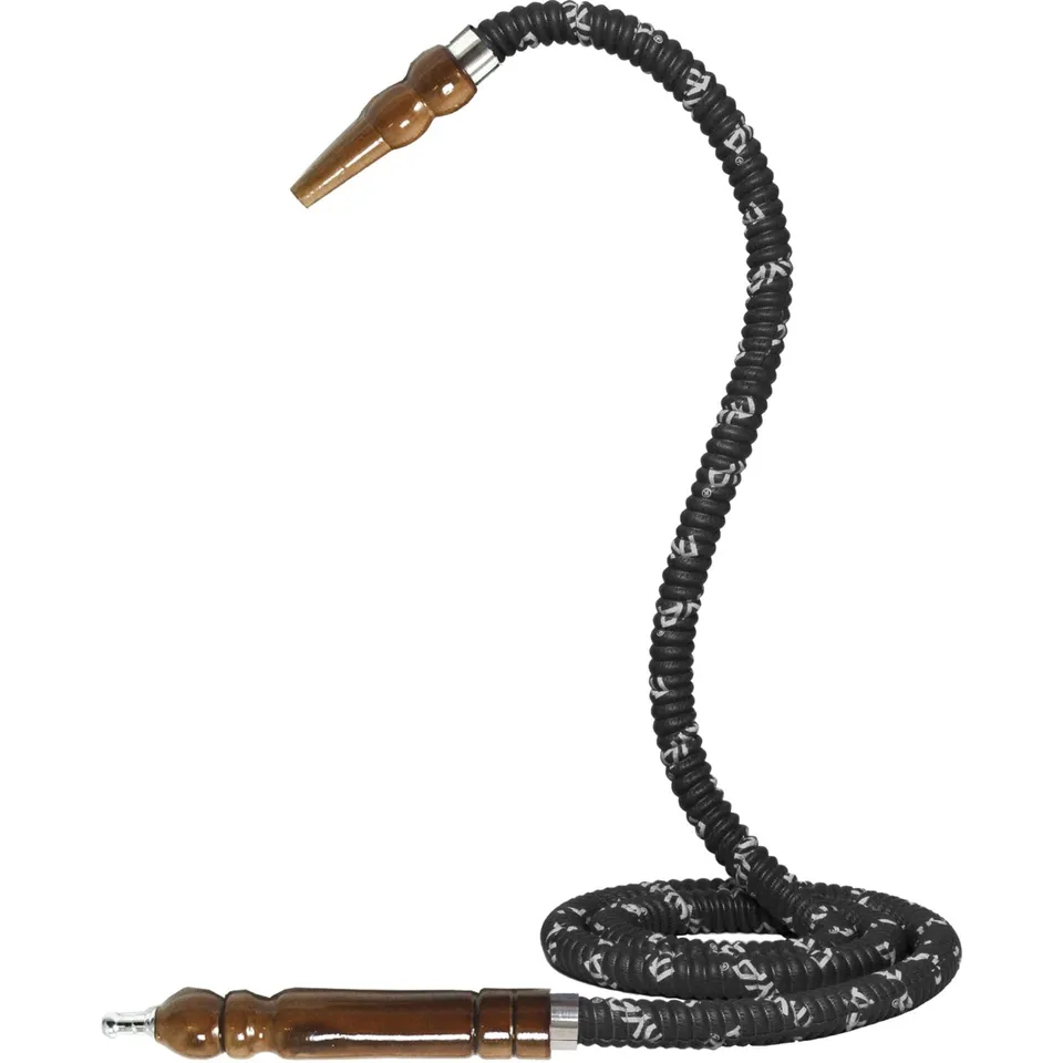 mya-hoses-681-metal-tip-tuyau-chicha-noir-cuir-inox image 1